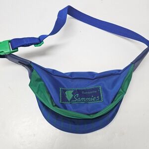 Vintage 1991 Blue Green Samsonite Fanny Pack Retro Pouch Sammies Belt Bag Great